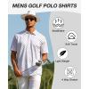 imageELETOP Mens Golf Polo Shirts Moisture Wicking Quick Dry Short Sleeve Polo Casual Fashion Golf Shirt for Men115 White Golf
