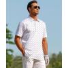 imageELETOP Mens Golf Polo Shirts Moisture Wicking Quick Dry Short Sleeve Polo Casual Fashion Golf Shirt for Men115 White Golf