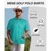 imageELETOP Mens Golf Polo Shirts Moisture Wicking Quick Dry Short Sleeve Polo Casual Fashion Golf Shirt for Men116 Green Bag