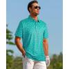 imageELETOP Mens Golf Polo Shirts Moisture Wicking Quick Dry Short Sleeve Polo Casual Fashion Golf Shirt for Men116 Green Bag