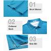 imageELETOP Mens Golf Polo Shirts Moisture Wicking Quick Dry Short Sleeve Polo Casual Fashion Golf Shirt for Men118 Blue