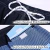 imageELETOP Mens Swim Trunks Quick Dry Bathing Suit Swimming Board Shorts Mesh Lining Beach Swimwear000 Stripe Blue