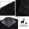 imageELETOP Mens Trench Coat Long Wool Coat Winter Classic Overcoat Top Pea Coat1109 Black Short