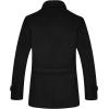 imageELETOP Mens Trench Coat Long Wool Coat Winter Classic Overcoat Top Pea Coat1109 Black Short