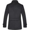 imageELETOP Mens Trench Coat Long Wool Coat Winter Classic Overcoat Top Pea Coat1109 Dary Grey Short