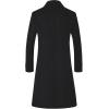 imageELETOP Mens Trench Coat Long Wool Coat Winter Classic Overcoat Top Pea Coat1801 Black Long