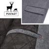 imageELETOP Mens Trench Coat Long Wool Coat Winter Classic Overcoat Top Pea Coat1801 Light Grey Long