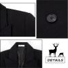 imageELETOP Mens Trench Coat Long Wool Coat Winter Classic Overcoat Top Pea Coat1802 Black Long