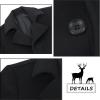 imageELETOP Mens Trench Coat Long Wool Coat Winter Classic Overcoat Top Pea Coat1811 Black Single Breasted