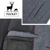 imageELETOP Mens Trench Coat Long Wool Coat Winter Classic Overcoat Top Pea CoatGray Single Breasted