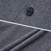 imageELETOP Mens Trench Coat Long Wool Coat Winter Classic Overcoat Top Pea CoatGray Single Breasted