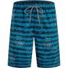imageELETOP Mens Swim Trunks Quick Dry Bathing Suit Swimming Board Shorts Mesh Lining Beach Swimwear313 Black Blue Stripe