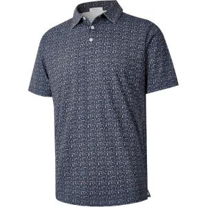 imageELETOP Mens Golf Polo Shirts Moisture Wicking Quick Dry Short Sleeve Polo Casual Fashion Golf Shirt for Men114 Navy Blue