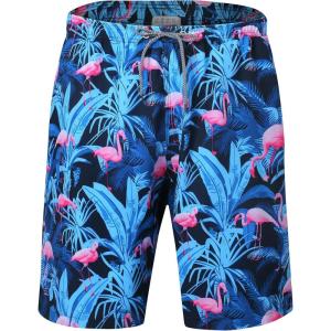 imageELETOP Mens Swim Trunks Quick Dry Bathing Suit Swimming Board Shorts Mesh Lining Beach Swimwear009 Flamingo