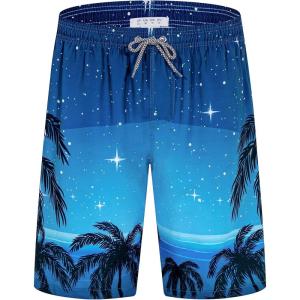 imageELETOP Mens Swim Trunks Quick Dry Bathing Suit Swimming Board Shorts Mesh Lining Beach Swimwear251 Starry Sky Blue