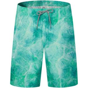 imageELETOP Mens Swim Trunks Quick Dry Bathing Suit Swimming Board Shorts Mesh Lining Beach Swimwear447 Oil Painting Green