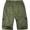 imageELETOP Mens Cargo Shorts Elastic Waistband Drawstring Big and Tall Cotton Summer Casual Work Shorts901 Army Green