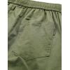 imageELETOP Mens Cargo Shorts Elastic Waistband Drawstring Big and Tall Cotton Summer Casual Work Shorts901 Army Green