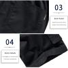 imageELETOP Mens Cargo Shorts Elastic Waistband Drawstring Big and Tall Cotton Summer Casual Work Shorts901 Black