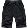 imageELETOP Mens Cargo Shorts Elastic Waistband Drawstring Big and Tall Cotton Summer Casual Work Shorts901 Black