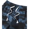 imageELETOP Mens Cargo Shorts Elastic Waistband Drawstring Big and Tall Cotton Summer Casual Work Shorts901 Blue Camo