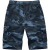 imageELETOP Mens Cargo Shorts Elastic Waistband Drawstring Big and Tall Cotton Summer Casual Work Shorts901 Blue Camo