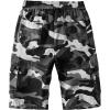 imageELETOP Mens Cargo Shorts Elastic Waistband Drawstring Big and Tall Cotton Summer Casual Work Shorts901 Grey Camo