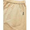 imageELETOP Mens Cargo Shorts Elastic Waistband Drawstring Big and Tall Cotton Summer Casual Work Shorts901 Khaki