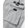 imageELETOP Mens Cargo Shorts Elastic Waistband Drawstring Big and Tall Cotton Summer Casual Work Shorts901 Silver Grey