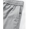 imageELETOP Mens Cargo Shorts Elastic Waistband Drawstring Big and Tall Cotton Summer Casual Work Shorts901 Silver Grey
