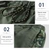 imageELETOP Mens Cargo Shorts Elastic Waistband Drawstring Big and Tall Cotton Summer Casual Work Shorts902 Camo Army Green