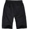 imageELETOP Mens Cargo Shorts Elastic Waistband Drawstring Big and Tall Cotton Summer Casual Work Shorts902 Camo Black