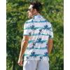 imageELETOP Mens Golf Polo Shirts Short Sleeve Moisture Wicking Hawaiian Tropical Polos Performance Golf Shirts for Men Dry Fit001coco White