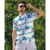imageELETOP Mens Golf Polo Shirts Short Sleeve Moisture Wicking Hawaiian Tropical Polos Performance Golf Shirts for Men Dry Fit001coco White