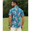 imageELETOP Mens Golf Polo Shirts Short Sleeve Moisture Wicking Hawaiian Tropical Polos Performance Golf Shirts for Men Dry Fit003 Flower Navy
