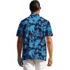 imageELETOP Mens Golf Polo Shirts Short Sleeve Moisture Wicking Hawaiian Tropical Polos Performance Golf Shirts for Men Dry Fit012navy Blue Floral