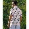 imageELETOP Mens Golf Polo Shirts Short Sleeve Moisture Wicking Hawaiian Tropical Polos Performance Golf Shirts for Men Dry Fit013orange White