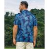 imageELETOP Mens Golf Polo Shirts Short Sleeve Moisture Wicking Hawaiian Tropical Polos Performance Golf Shirts for Men Dry Fit014dark Blue