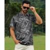imageELETOP Mens Golf Polo Shirts Short Sleeve Moisture Wicking Hawaiian Tropical Polos Performance Golf Shirts for Men Dry Fit015dark Gray