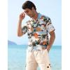 imageELETOP Mens Hawaiian Shirt Quick Dry Tropical Beach Shirts Short Sleeve Aloha Holiday Casual Cuban Shirts006 Tropical Print