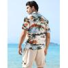 imageELETOP Mens Hawaiian Shirt Quick Dry Tropical Beach Shirts Short Sleeve Aloha Holiday Casual Cuban Shirts006 Tropical Print