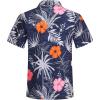 imageELETOP Mens Hawaiian Shirt Quick Dry Tropical Beach Shirts Short Sleeve Aloha Holiday Casual Cuban Shirts056 Petunia Navy