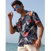 imageELETOP Mens Hawaiian Shirt Quick Dry Tropical Beach Shirts Short Sleeve Aloha Holiday Casual Cuban Shirts056 Petunia Navy