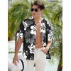 imageELETOP Mens Hawaiian Shirt Quick Dry Tropical Beach Shirts Short Sleeve Aloha Holiday Casual Cuban Shirts063 Floral Black