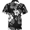 imageELETOP Mens Hawaiian Shirt Quick Dry Tropical Beach Shirts Short Sleeve Aloha Holiday Casual Cuban Shirts063 Floral Black