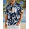 imageELETOP Mens Hawaiian Shirt Quick Dry Tropical Beach Shirts Short Sleeve Aloha Holiday Casual Cuban Shirts066 Floral Blue