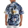 imageELETOP Mens Hawaiian Shirt Quick Dry Tropical Beach Shirts Short Sleeve Aloha Holiday Casual Cuban Shirts066 Floral Blue