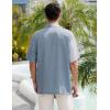 imageELETOP Mens Hawaiian Shirt Quick Dry Tropical Beach Shirts Short Sleeve Aloha Holiday Casual Cuban Shirts141 Blue Grey