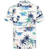 imageELETOP Mens Hawaiian Shirt Quick Dry Tropical Beach Shirts Short Sleeve Aloha Holiday Casual Cuban Shirts156 Ink Painting White