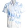 imageELETOP Mens Hawaiian Shirt Quick Dry Tropical Beach Shirts Short Sleeve Aloha Holiday Casual Cuban Shirts253 Tie Dye Blue